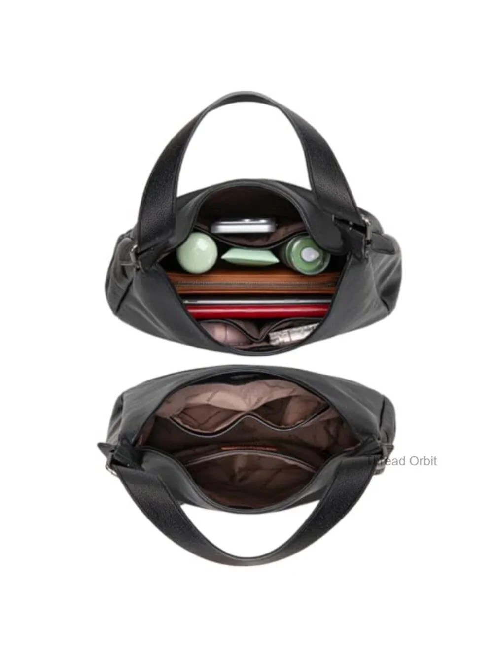 Slouchy Hobo Shoulder Bag Purse for Women Faux Leather Multi-Pocket